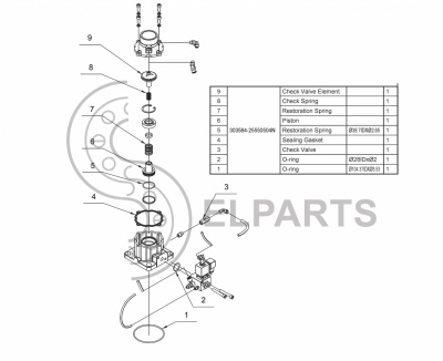 ремкомплект впускного клапана AIV-50B-L_(18-22KW) для AC 240 код 303584-25550504N