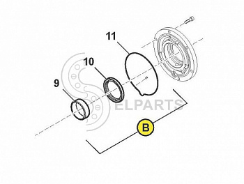 Комплект уплотнения вала для B260 код 115599 Rotorcomp