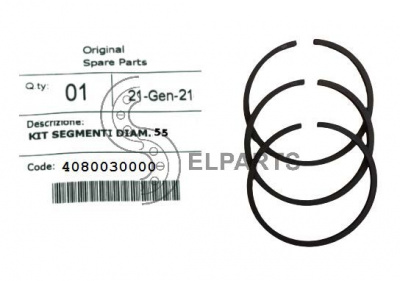 F 1124080003 (4080030000) Комплект колец поршневых D.55 мм (аналог 4080270000)